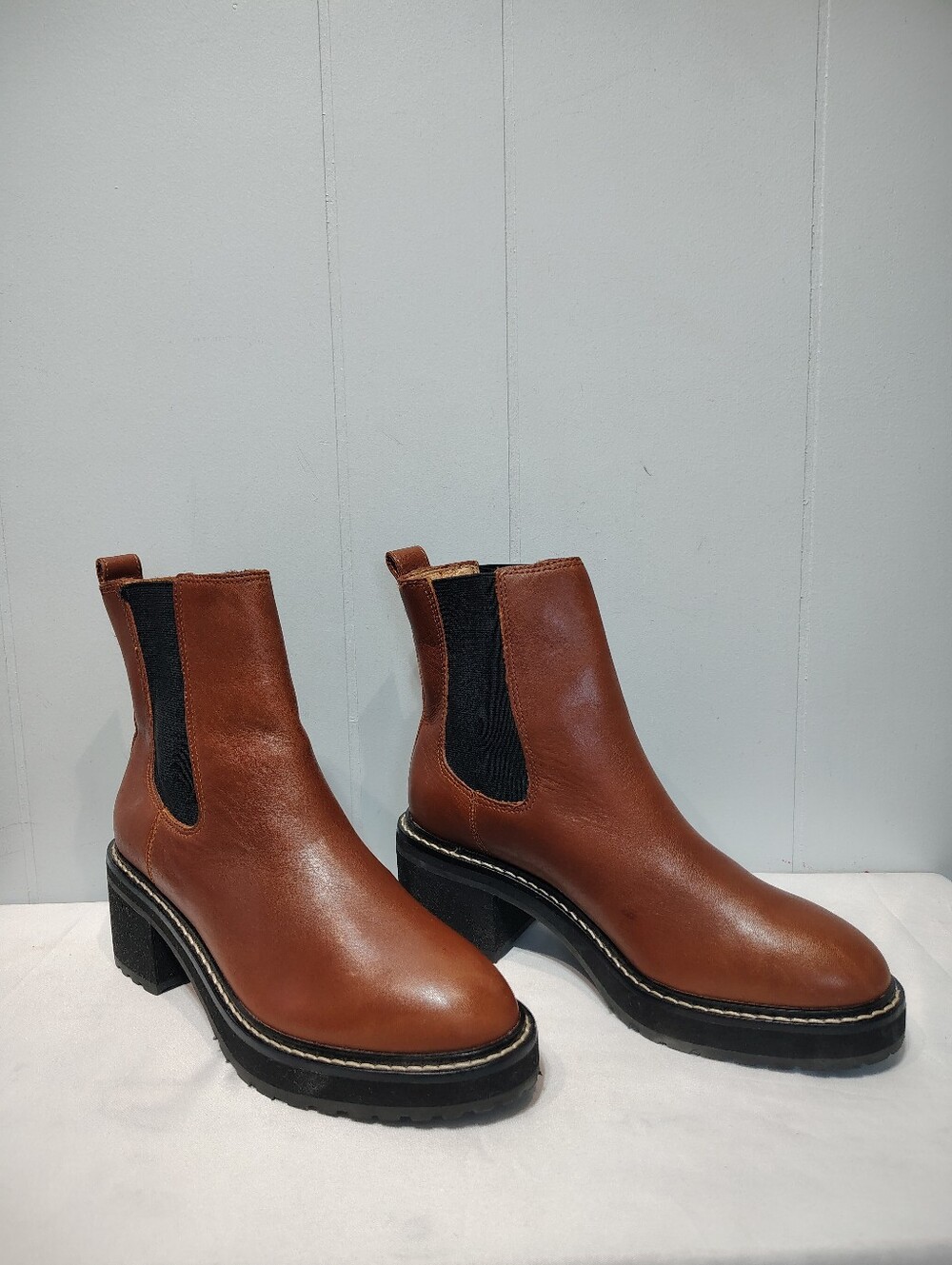 Madewell The Carina Platform Chelsea Boot Dried Maple 7.5